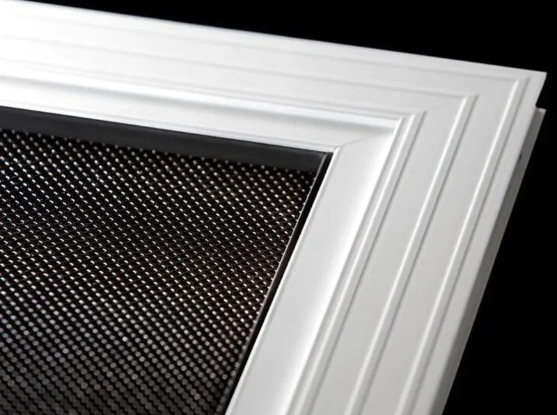 Alu-Gard perforated aluminium mesh close up