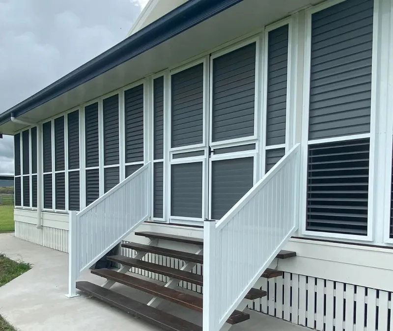 Aluminium shutters, Queenslander