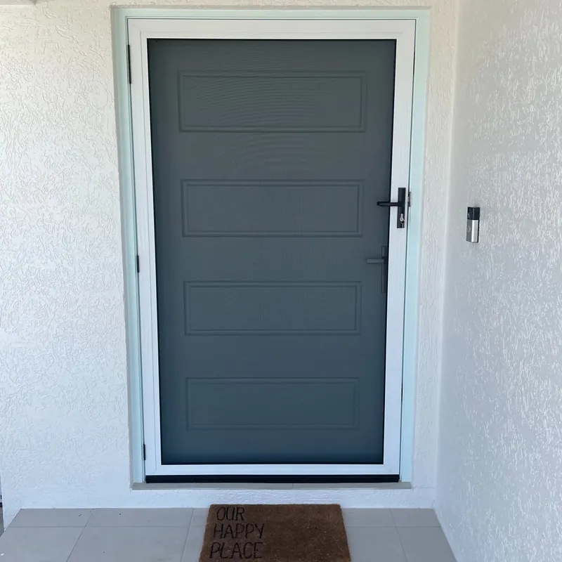 Invisi-Gard door, white frame