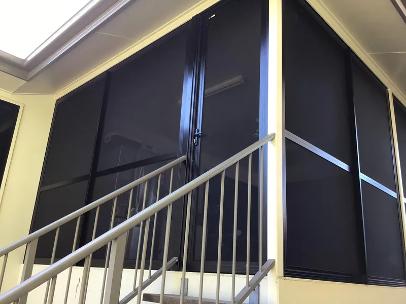 Security mesh enclosure, stairs